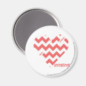 ZigZag Pink 3 Magnet (Vorderseite/Rückseite)