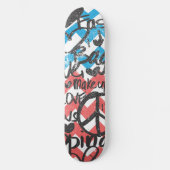 ZigZag Pink-Aqua Skateboard (Vorderseite)
