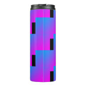 Zigzag Pink Blue Black Lila 4Roxy Thermosbecher (Rückseite)