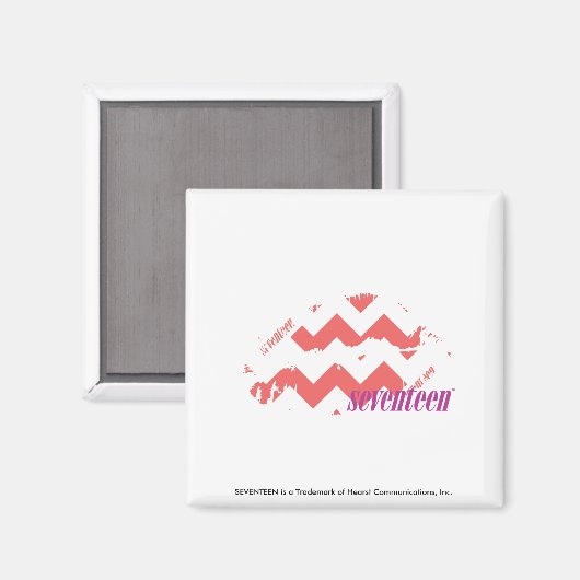 ZigZag Pink Magnet (Vorderseite/Rückseite)