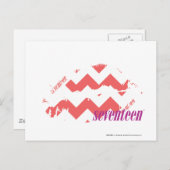 ZigZag Pink Postkarte (Vorne/Hinten)