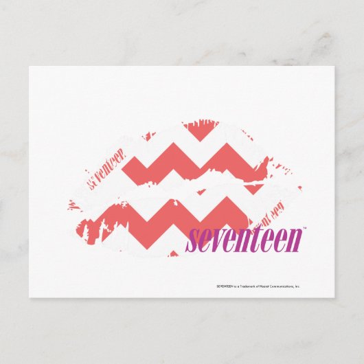 ZigZag Pink Postkarte (Vorderseite)