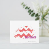 ZigZag Pink Postkarte (Stehend Vorderseite)