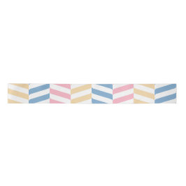 Zigzag pinkblau gelb pastellgelb minmal retro mode satinband
