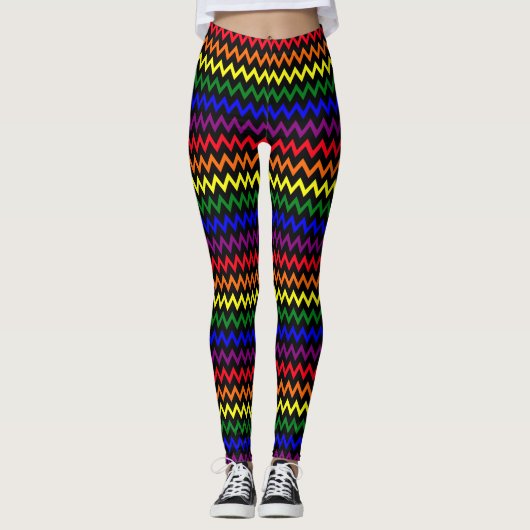 Zigzag Pride Colors Leggings (Vorderseite)