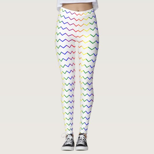 Zigzag Pride Colors Leggings (Vorderseite)