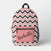 Zigzag Pulse Backpack - Personalisierter Stil Bedruckter Rucksack (Vorderseite)