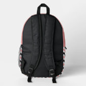 Zigzag Pulse Backpack - Personalisierter Stil Bedruckter Rucksack (Rückseite)
