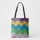 Zigzag Rainbow Crochet Design Tasche (Vorderseite)