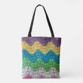 Zigzag Rainbow Crochet Design Tasche (Rückseite)