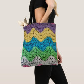 Zigzag Rainbow Crochet Design Tasche (Von Nahem)