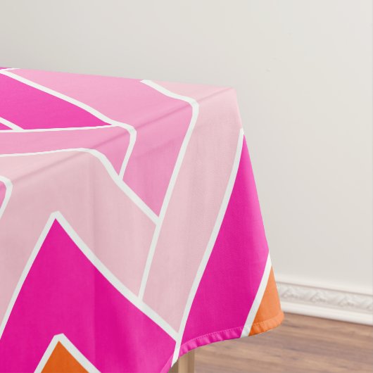 Zigzag, rosa und orange Zickzack Tischdecke (Beispiel)