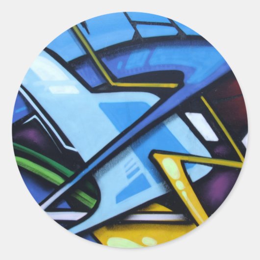 ZigZag Runder Aufkleber (Vorderseite)