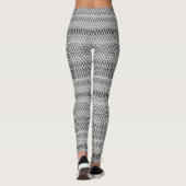 Zigzag Schwarzweiß-Muster Leggings (Rückseite)
