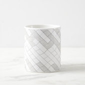 zigzag squares in gray... kaffeetasse (Mittel)