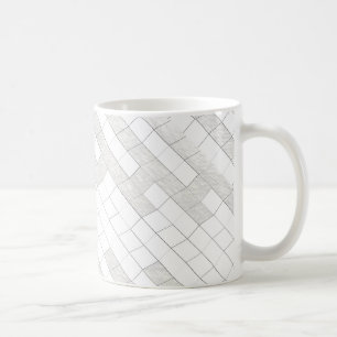 zigzag squares in gray... kaffeetasse