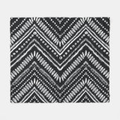 Zigzag Streifen: Ethnisch gezogene Handgezogene Fleecedecke (Vorderseite (Horizontal))