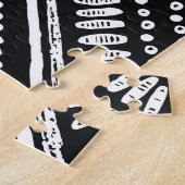Zigzag Streifen: Ethnisch gezogene Handgezogene Puzzle (Seite)