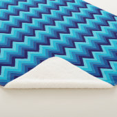 Zigzag Streifen im Wasserfarben Sherpa Blankon Sherpadecke (3/4)