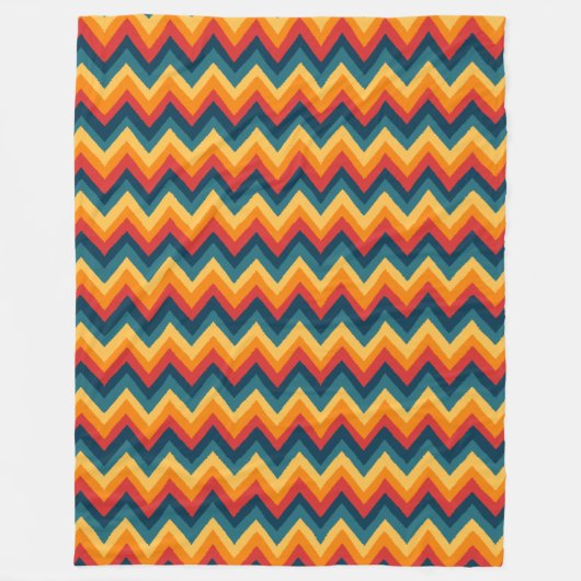 Zigzag Streifen in Wasserfarbe Fleecedecke (Vorderseite)