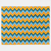 Zigzag Streifen in Wasserfarbe Fleecedecke (Vorderseite (Horizontal))