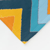 Zigzag Streifen in Wasserfarbe Fleecedecke (Ecke)