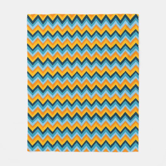 Zigzag Streifen in Wasserfarbe Fleecedecke (Vorderseite)