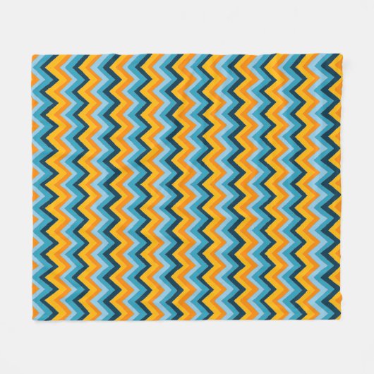 Zigzag Streifen in Wasserfarbe Fleecedecke (Vorderseite (Horizontal))