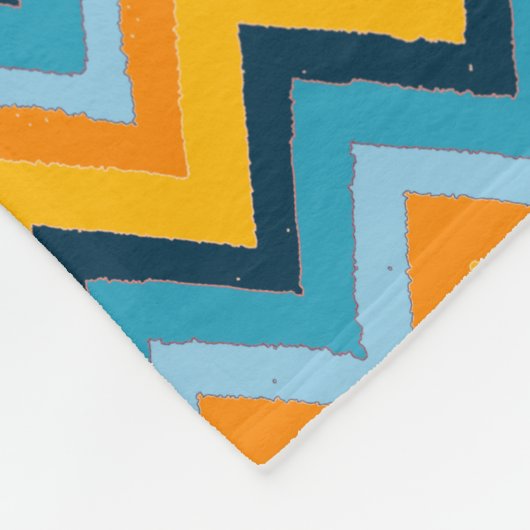 Zigzag Streifen in Wasserfarbe Fleecedecke (Ecke)