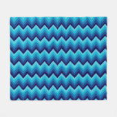 Zigzag Streifen in Wasserfarbe Fleecedecke (Vorderseite (Horizontal))