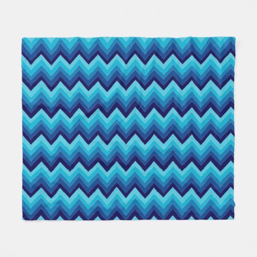 Zigzag Streifen in Wasserfarbe Fleecedecke (Vorderseite (Horizontal))