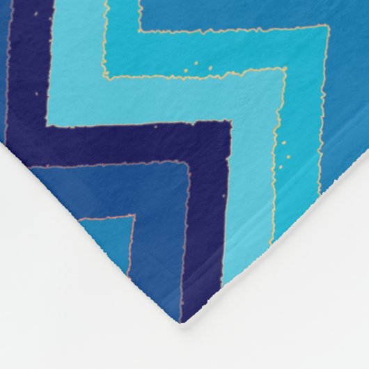 Zigzag Streifen in Wasserfarbe Fleecedecke (Ecke)