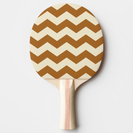 Zigzag Stripe Burnt Sand Farbe Tischtennis Schläger (Vorderseite)