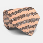 Zigzag Tan Gradient Krawatte (Gerollt)