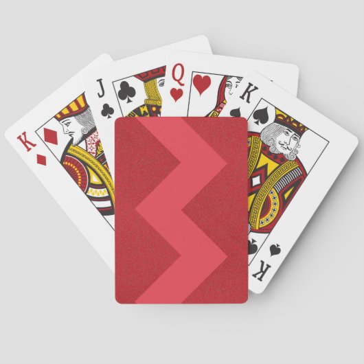 Zigzag Tomato Red Custom Playing Cards - Anpassen Spielkarten (Rückseite)
