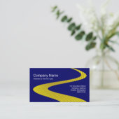 ZigZag Weg - Cymbal Weg - auf Dunkelblau Visitenkarte (Stehend Vorderseite)