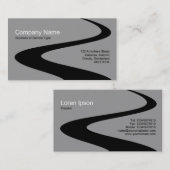ZigZag Weg - grau Visitenkarte (Vorne/Hinten)