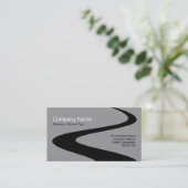ZigZag Weg - grau Visitenkarte (Stehend Vorderseite)