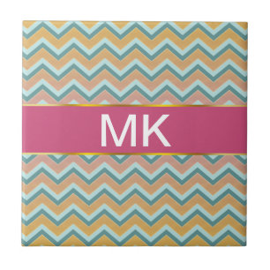 ZigZag weiche warme Farben Fliese