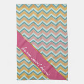 ZigZag weiche warme Farben Geschirrtuch (Vertikal)