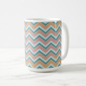 ZigZag weiche warme Farben Kaffeetasse (VorderseiteRechts)
