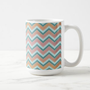 ZigZag weiche warme Farben Kaffeetasse