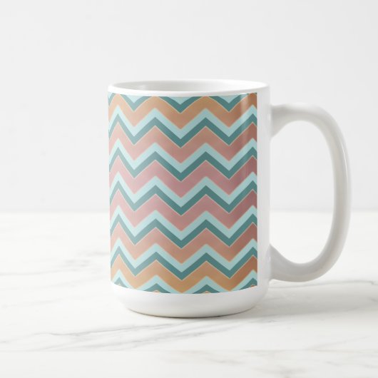 ZigZag weiche warme Farben Kaffeetasse (Rechts)