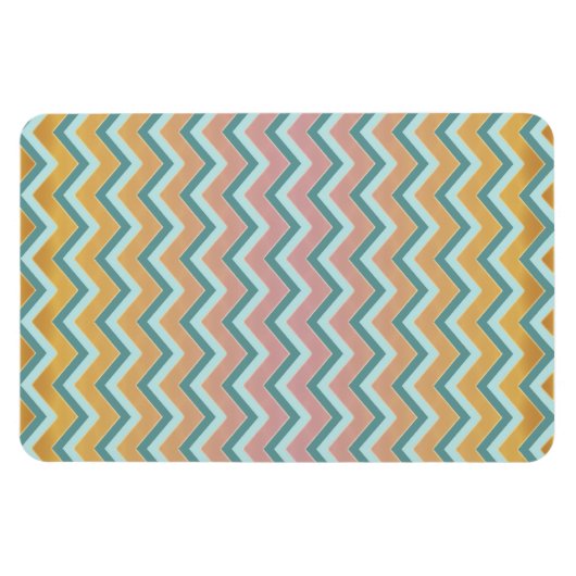 ZigZag weiche warme Farben Magnet (Horizontal)