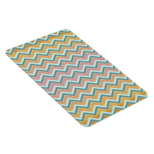 ZigZag weiche warme Farben Magnet (Rechte Seite)