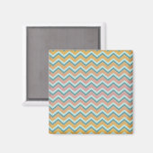 ZigZag weiche warme Farben Magnet (Vorderseite/Rückseite)