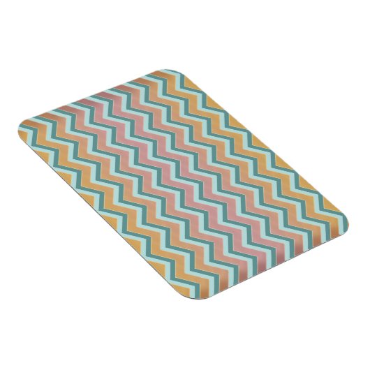 ZigZag weiche warme Farben Magnet (Rechte Seite)