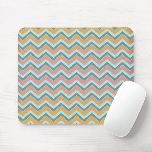 ZigZag weiche warme Farben Mousepad (Mit Mouse)