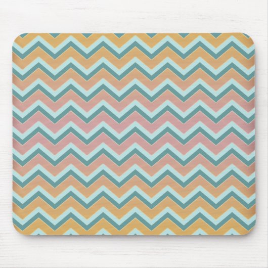 ZigZag weiche warme Farben Mousepad (Vorne)