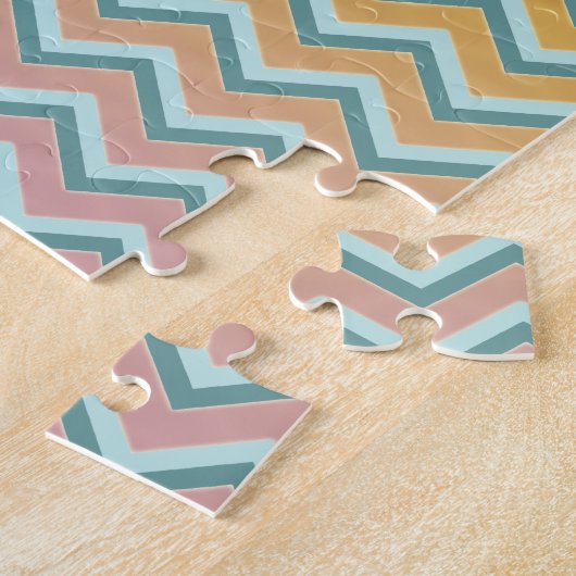 ZigZag weiche warme Farben Puzzle (Seite)
